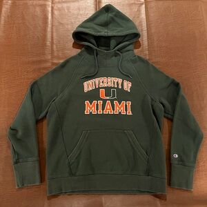Champion University of Miami Hurricanes Women’s Hoodie Sweatshirt - Size Large